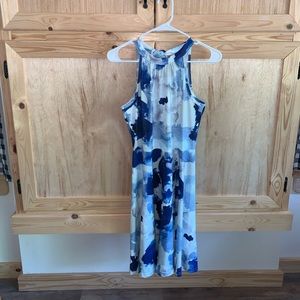 Ouges blue tie-dye water color dress size S